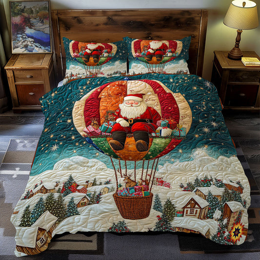 Santa Hot Air Balloon WY0212063CL Duvet Cover Set