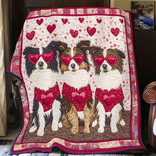 Valentine Border Collie WY0901060CL Quilt