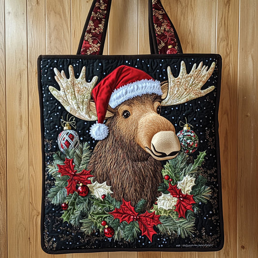 Christmas Moose WN2609012CL Quilted Tote Bag