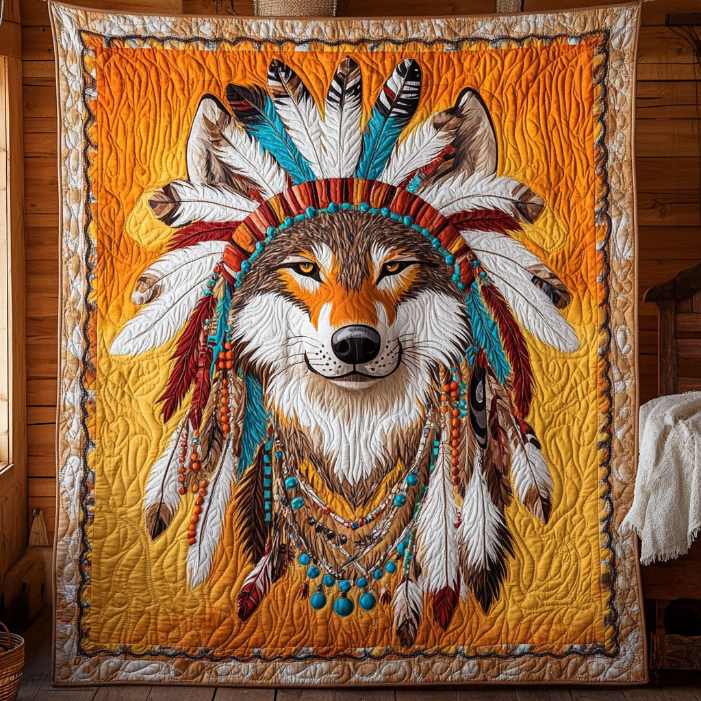 Wolf Native American CW1405108CL Quilt
