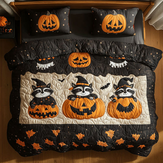 Spooky Season Raccoon Crew WY2608024CL Duvet Cover Set