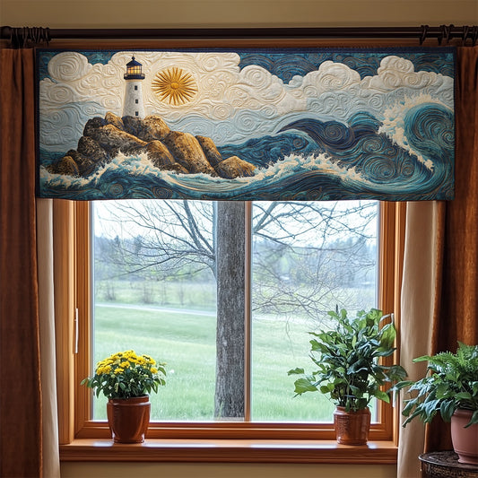 Lighthouse Sea WX0905030CL Quilted Valance