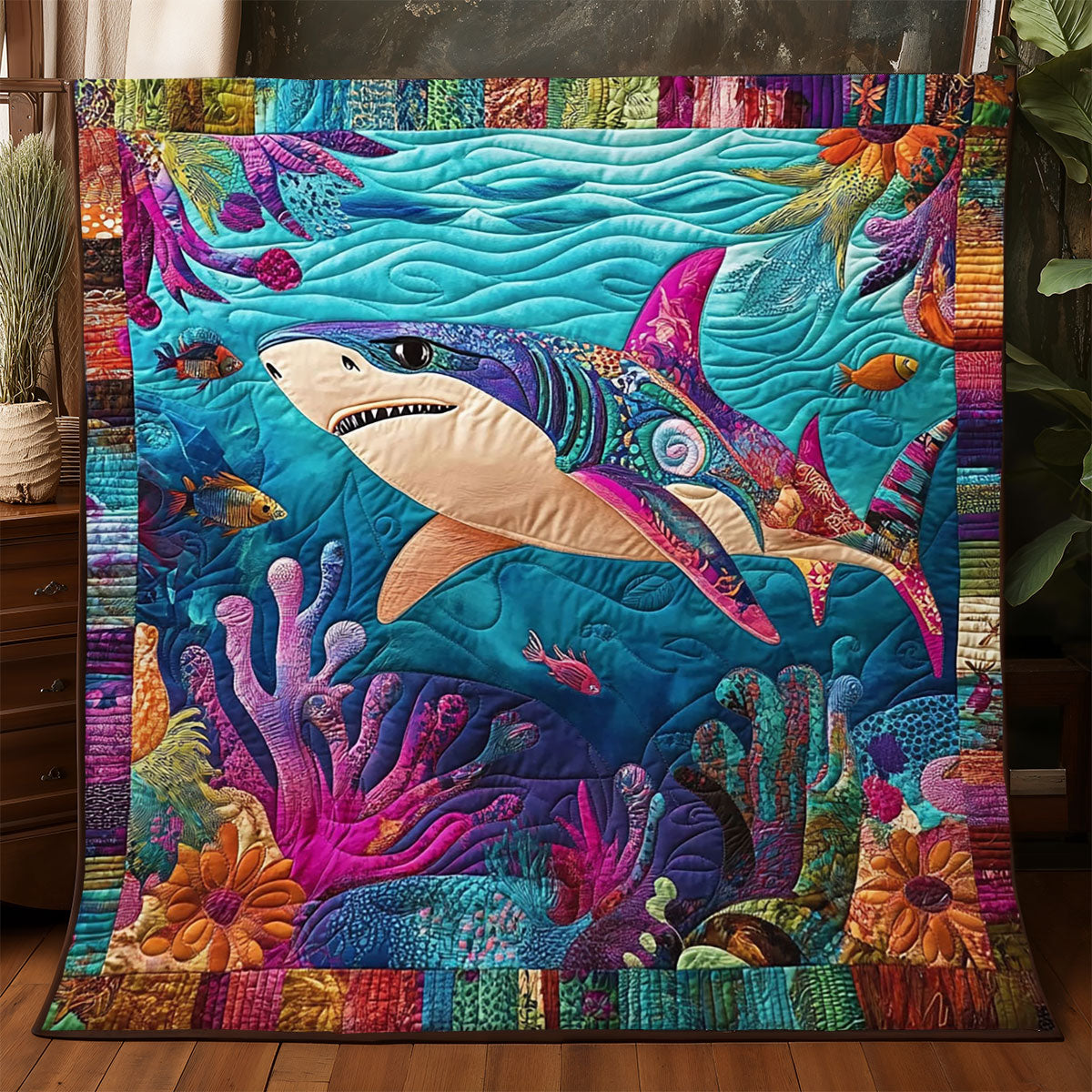 Whimsical Shark WJ2104044CL Quilt