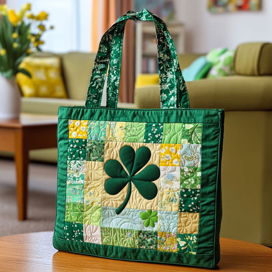 Shamrock Garden LT2711021CL Quilted Tote Bag