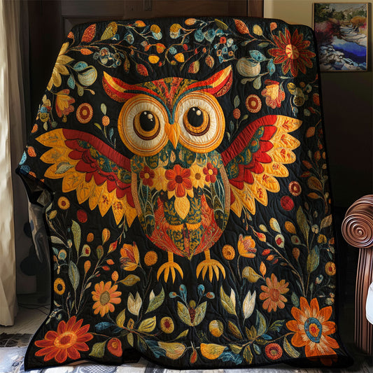 Flower Owl WJ1403011CL Quilt