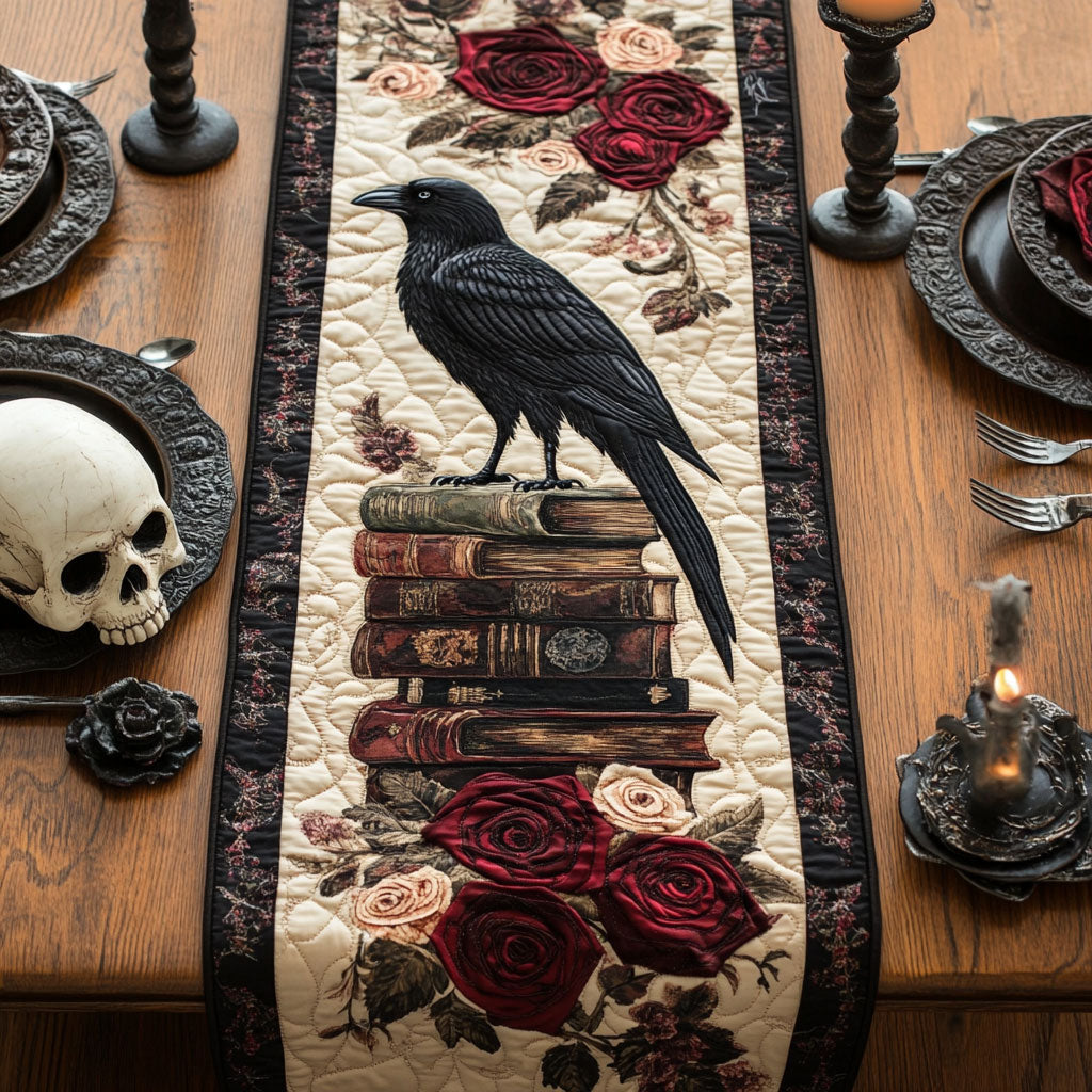 Mystic Raven Rose CW0901097CL Quilted Table Runner