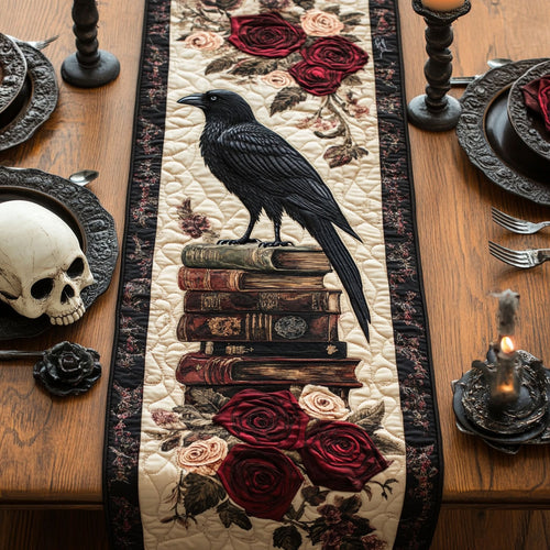 Mystic Raven Rose CW0901097CL Quilted Table Runner