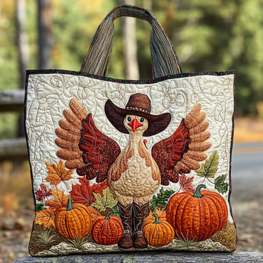 Rustic Turkey WN2209068CL Quilted Tote Bag