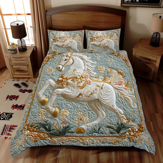 Beautiful White Horse WY1701075CL Duvet Cover Set
