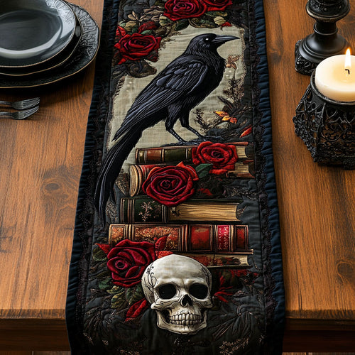 Raven Skull CW0901103CL Quilted Table Runner