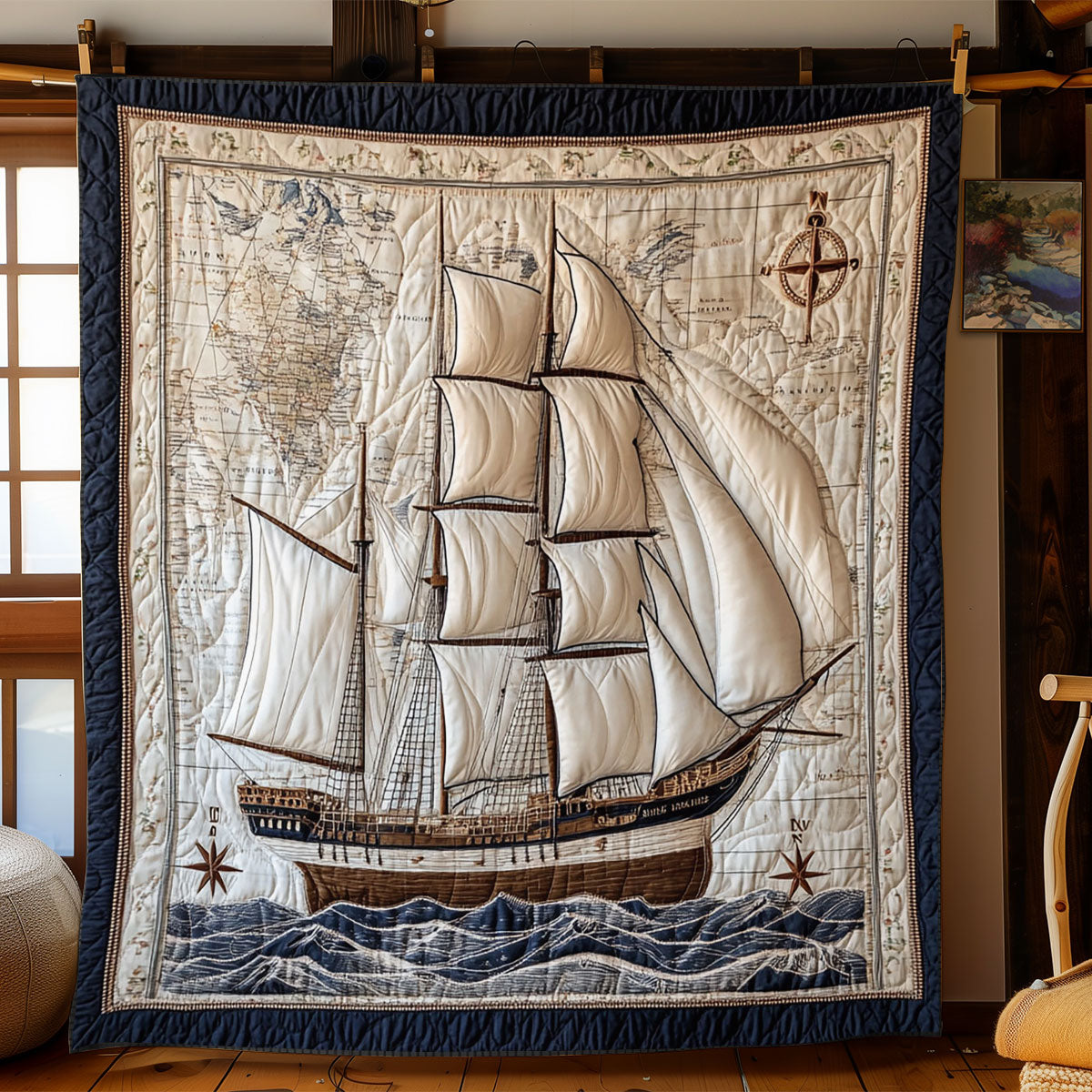 Sailor Map CP2108070CL Quilt