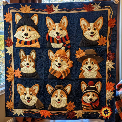 Corgi Autumn Adventure WN1610008CL Quilt