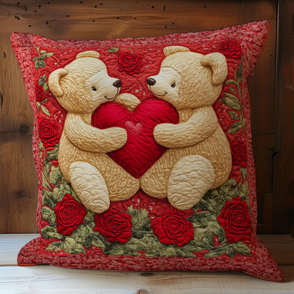 Couple Teddy Bear WY1102041CL Quilt Pillow Case