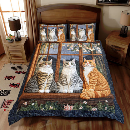 Cute Cat By The Window WJ0212046CL Duvet Cover Set