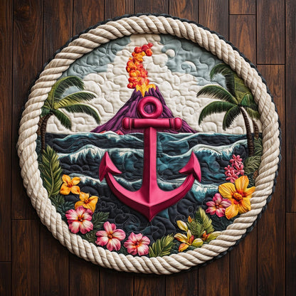 Pinky Anchor CM2705013CL Quilted Round Mat