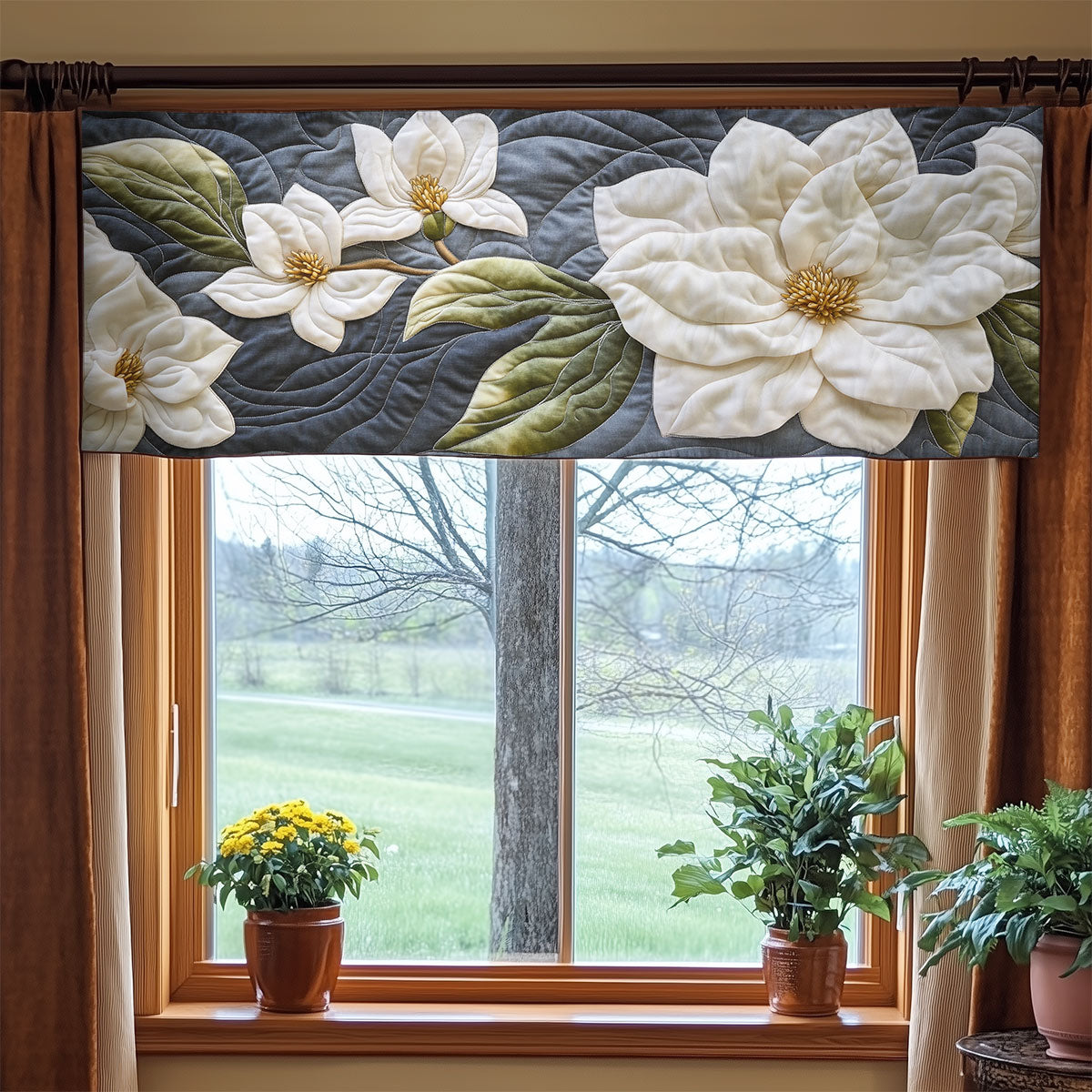 Mystic Magnolia WX2003099CL Quilted Valance