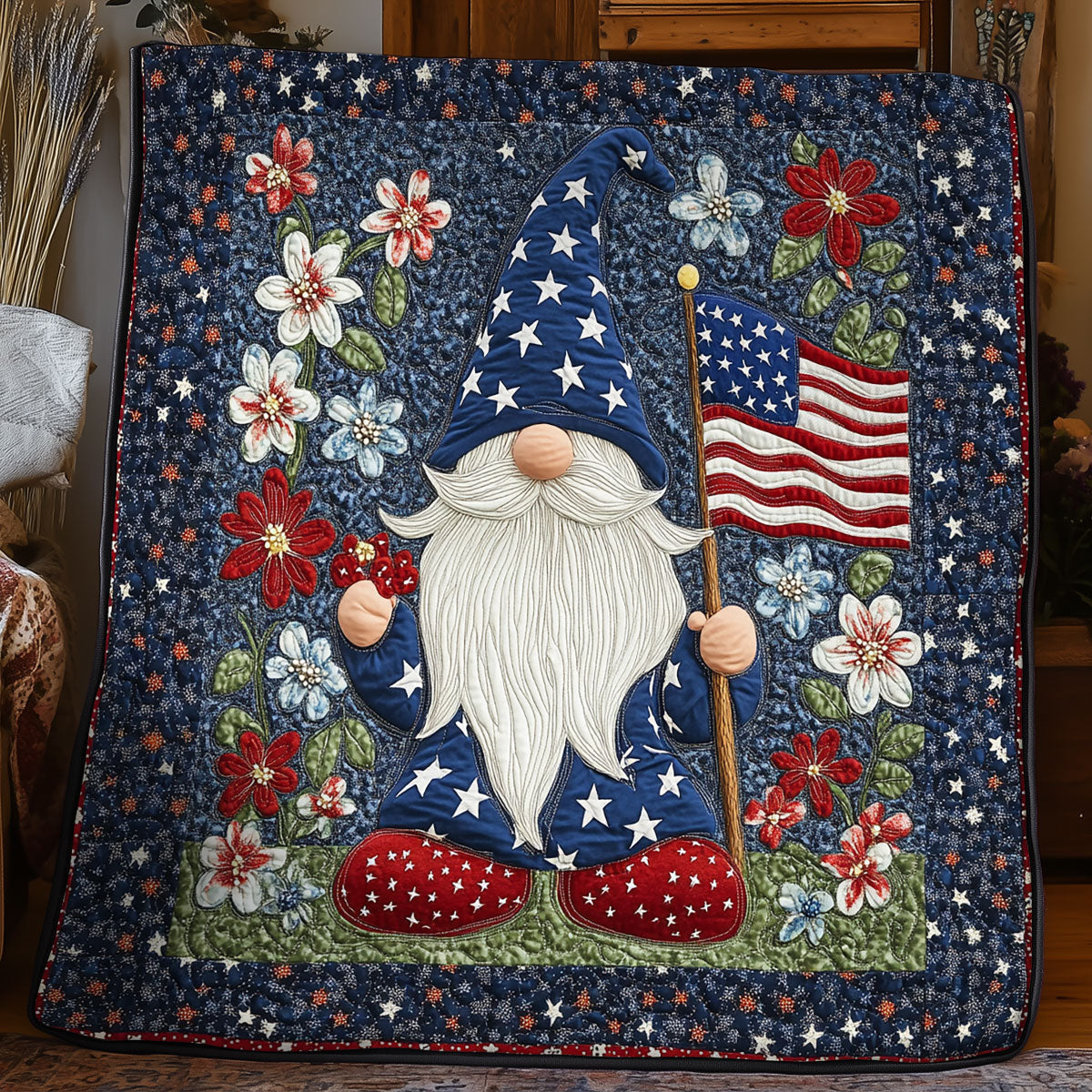 Cheerful Gnome WX1306008CL Quilt