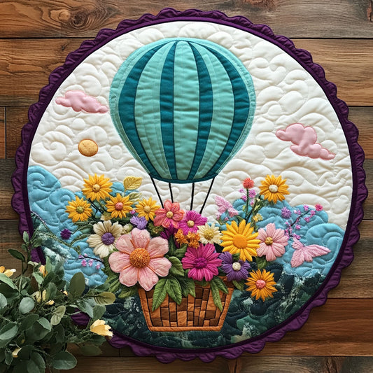 Balloon Bloom CW3005586CL Quilted Round Mat