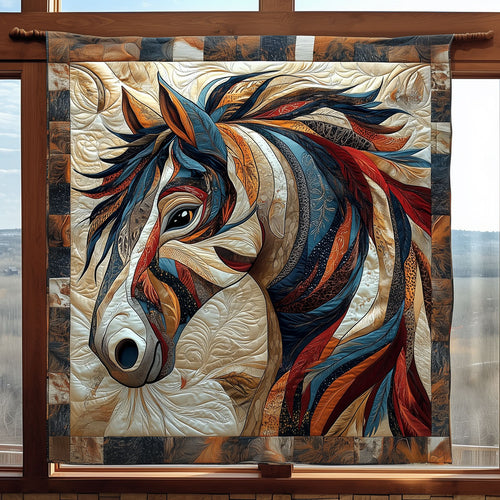 Brocade Native American Horse XK0410010CL Quilt