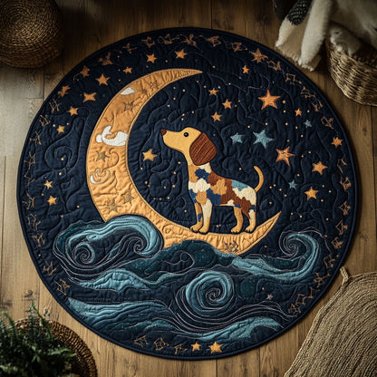 Cosmic Dachshund WN0807014CL Quilted Round Mat