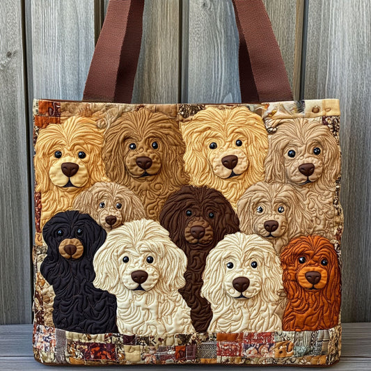 Dog Happy Nest WN1511030CL Quilted Tote Bag