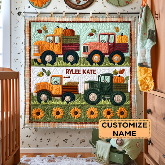 Harvest Haulers WY2907034CL Personalized Baby Quilt
