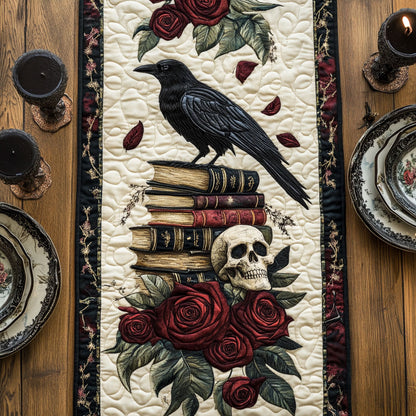 Crimson Raven Book CW0901092CL Quilted Table Runner
