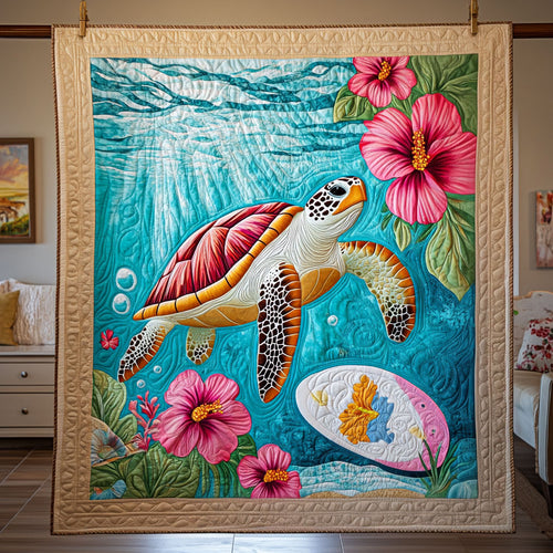Hibiscus And Honu LT2911003CL Quilt