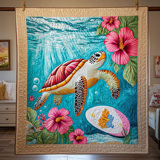 Hibiscus And Honu LT2911003CL Quilt