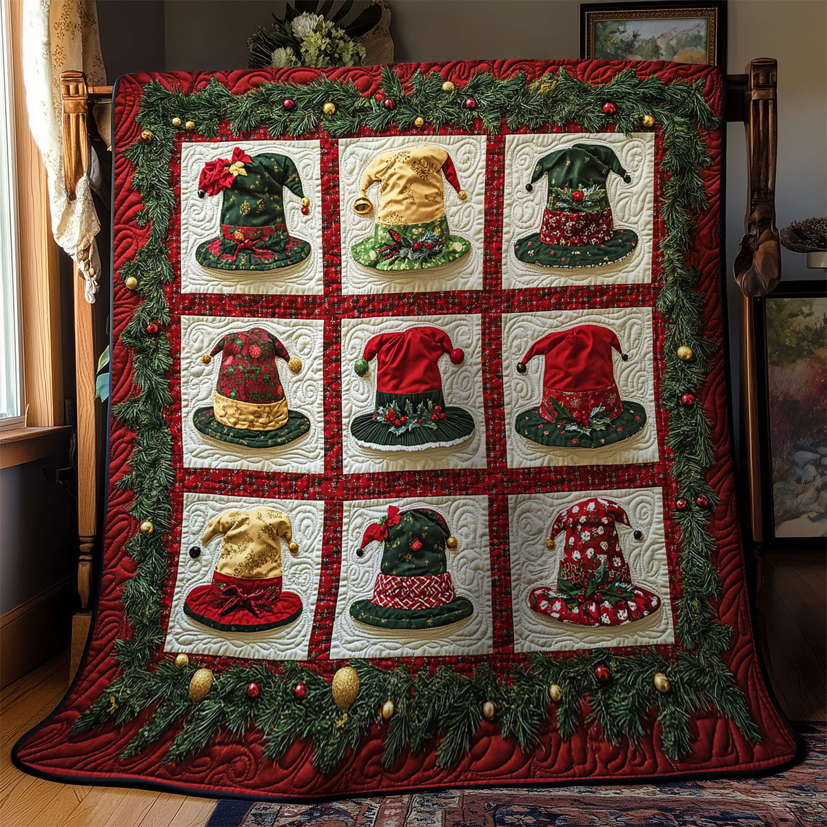 Jingle Hat Patchwork WY1207033CL Quilt