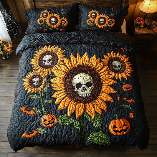 Skull Sunflower WY1807059CL Duvet Cover Set