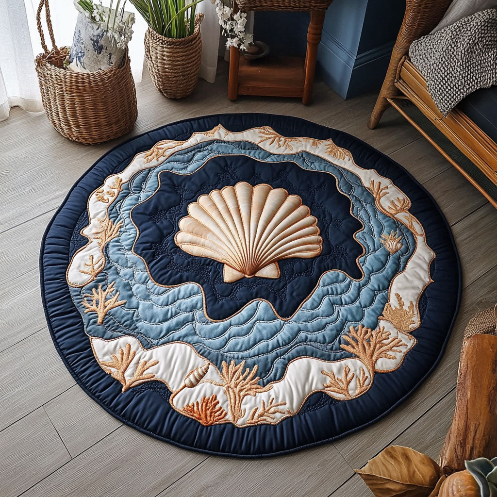 Coral Spiral CP1508050CL Quilted Round Mat
