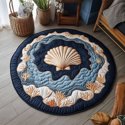 Coral Spiral CP1508050CL Quilted Round Mat