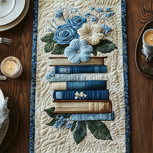 Book Flower CW1205073CL Quilted Table Runner