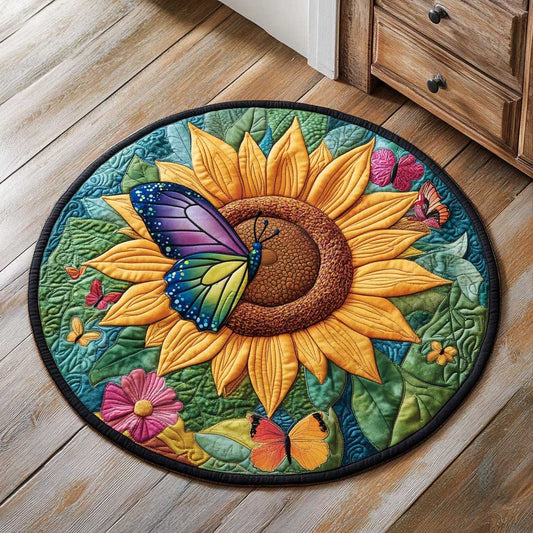 Small Flower Garden CQ2205016CL Quilted Round Mat