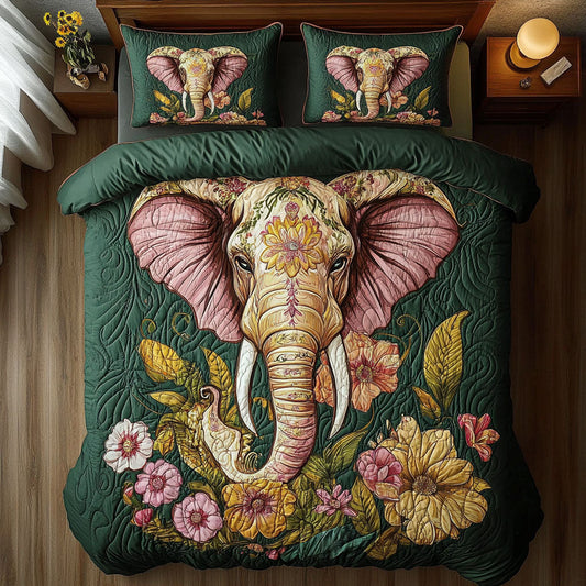 Floral Spirit Elephant WX0507013CL Duvet Cover Set