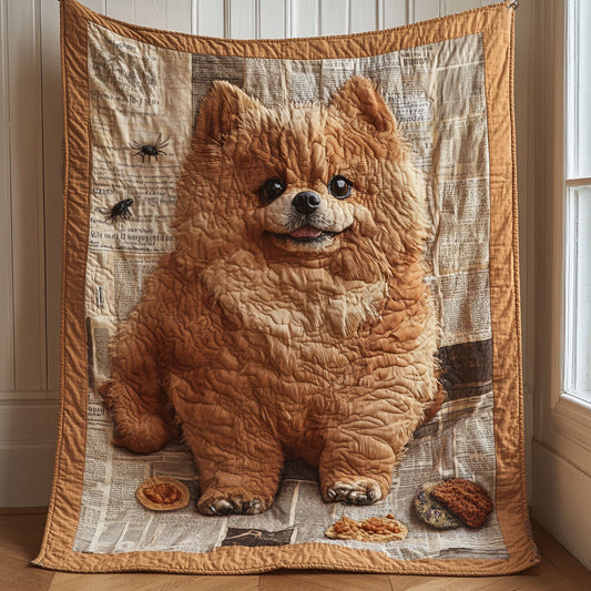 Pomeranian Gaze CP1006022CL Quilt