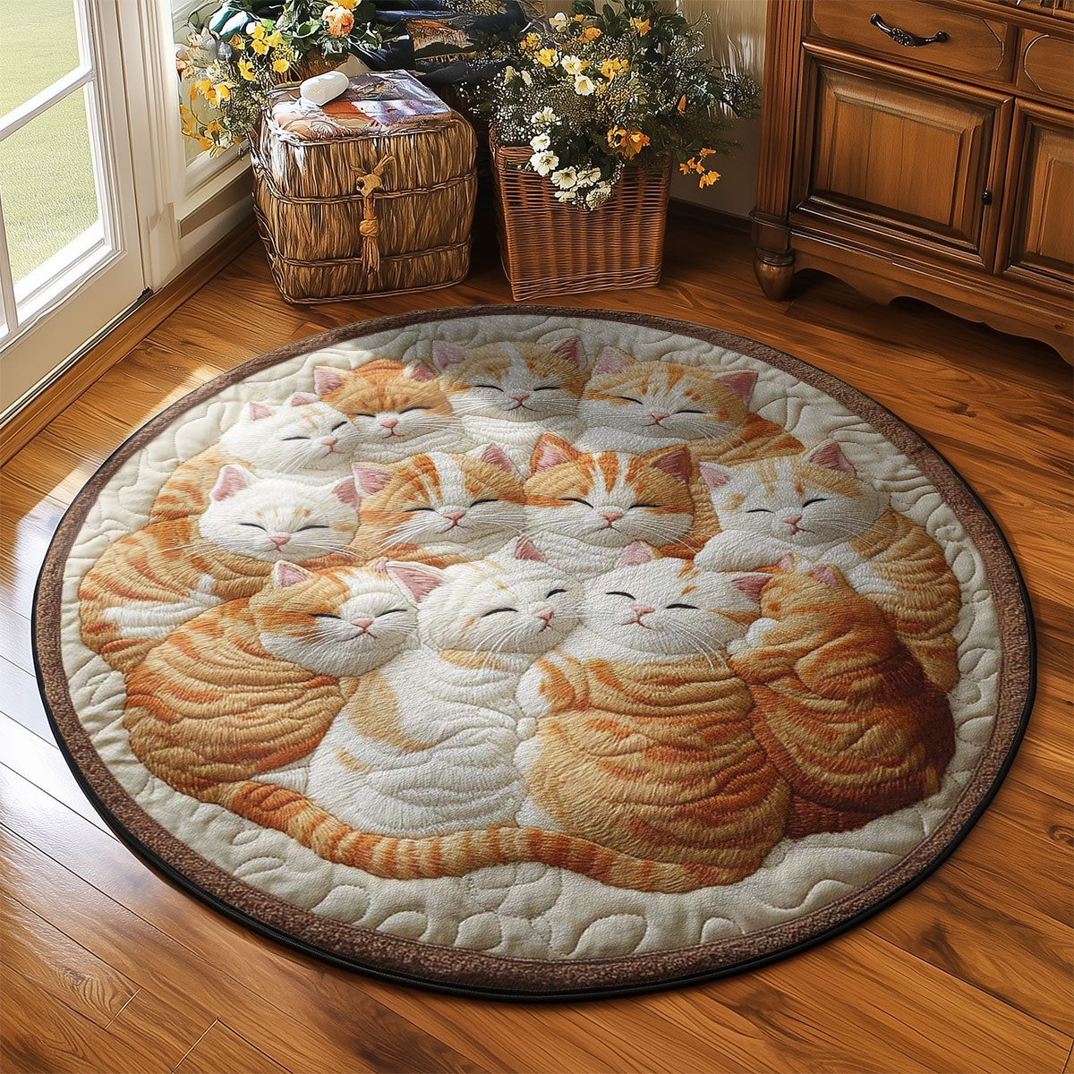 Cozy Cat WN2203008CL Quilted Round Mat
