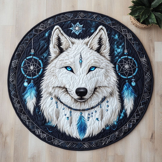Wolf Dreamcatcher CW0907039CL Quilted Round Mat