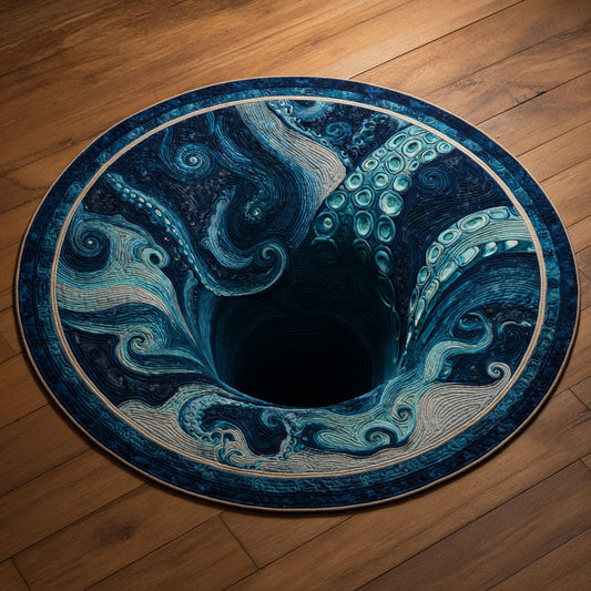 Ancient Octopus WN2909001CL Quilted Round Mat