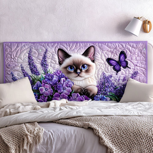 Siamese Lavender Garden KL2312032CL Quilted Headboard Slipcover