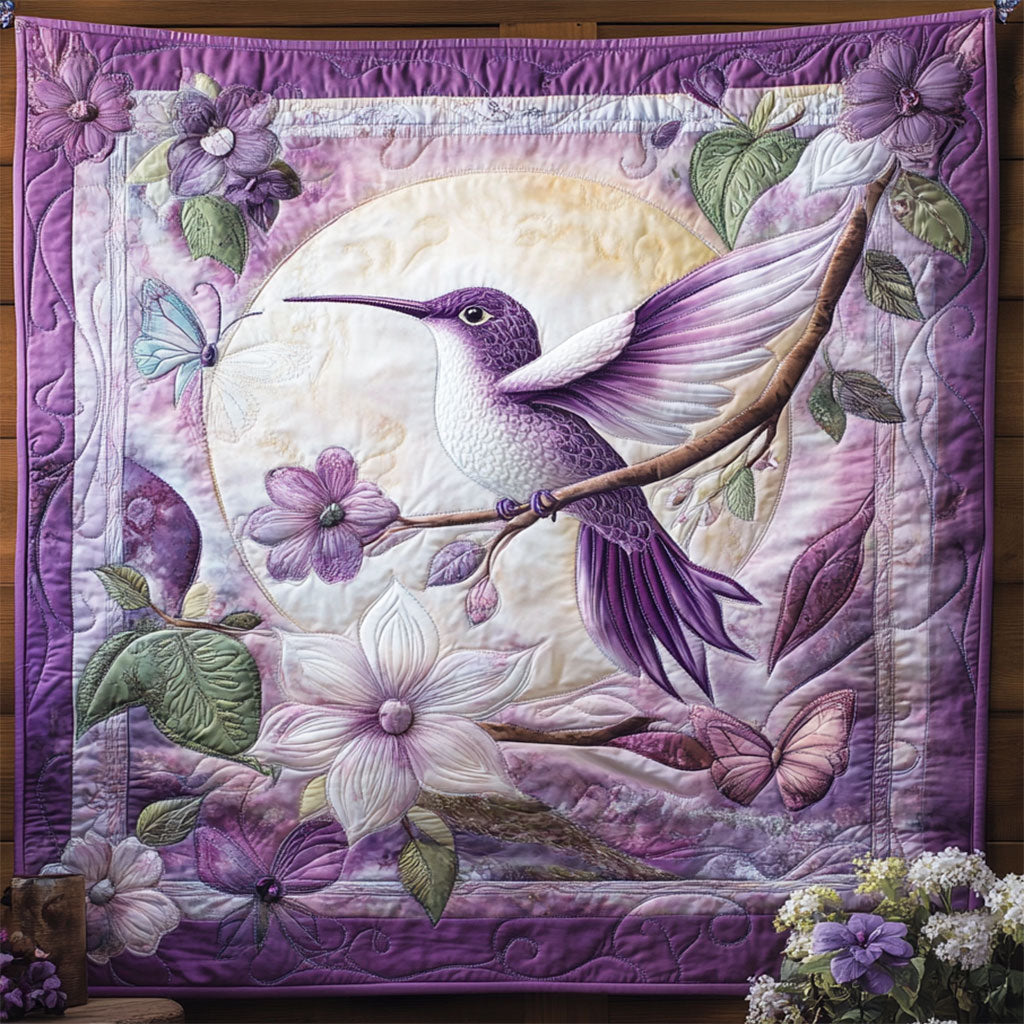 Purple Hummingbird WJ0901022CL Quilt