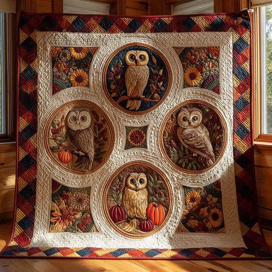 Cozy Autumn Owl CW0708044CL Quilt