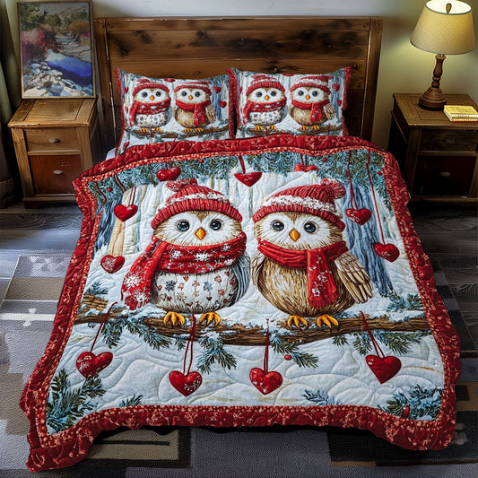 Couple Owl In Valentine WY1701081CL Duvet Cover Set