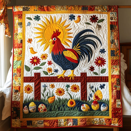 Sunshine And Roosters WY2708028CL Quilt
