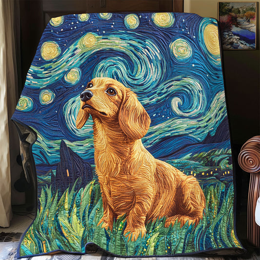 Dachshund Starry Night WX3105017CL Quilt