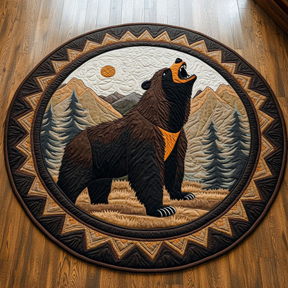 Wild Bear Roar CW3107048CL Quilted Round Mat