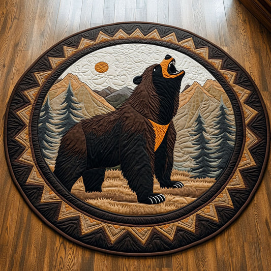 Wild Bear Roar CW3107048CL Quilted Round Mat