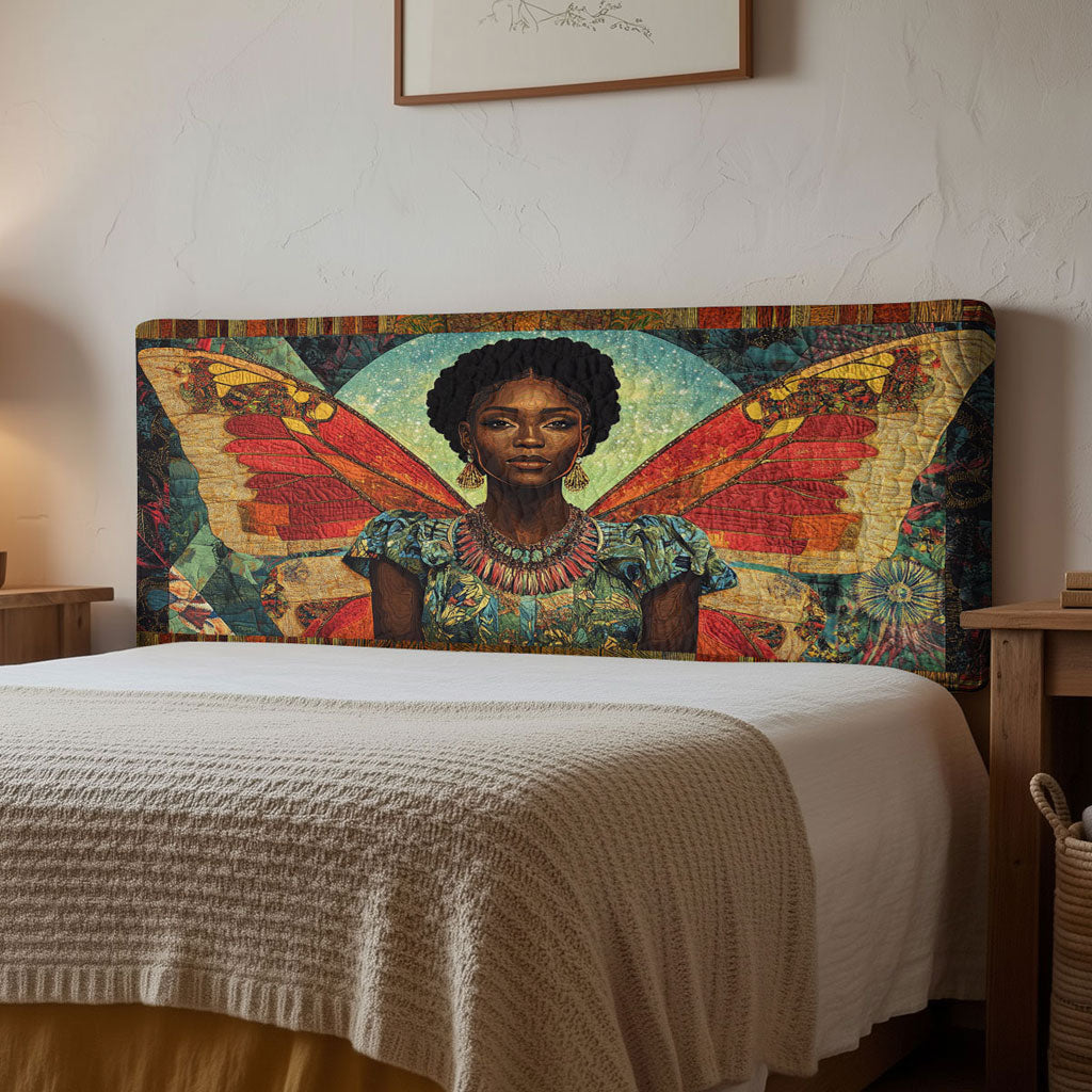 Ethereal Black Woman WN2012027CL Quilted Headboard Slipcover