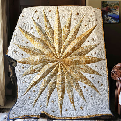 Gold Native American Star WY2103044CL Quilt